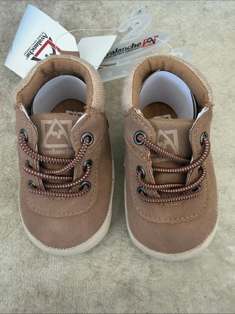Avalanche Baby Brown Suede Lace-Up Walkers